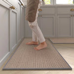Tapis de cuisine antidérapant lavable gris - Vignette | Mon-tapis-shop