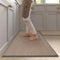 Tapis de cuisine lavable en maille marron