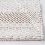 Tapis en laine fait à la main couleur beige naturelle - Vignette | Mon-tapis-shop