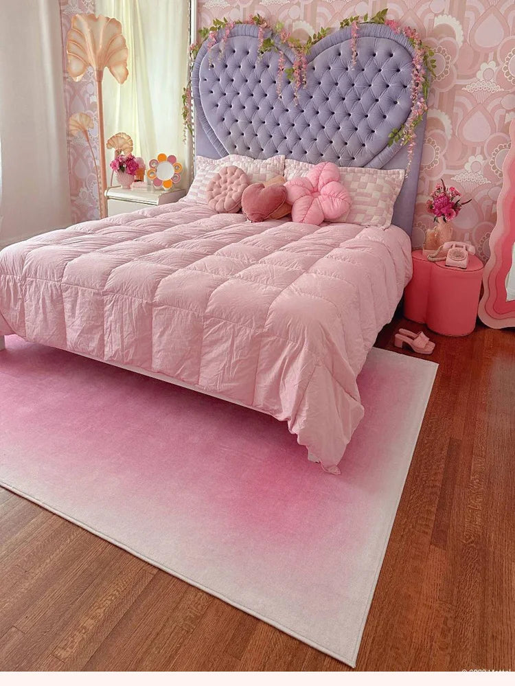 Tapis rectangulaire rose moderne