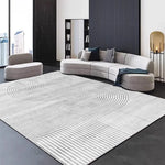 Tapis salon ou salle à manger blanc et gris - Vignette | Mon-tapis-shop