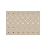 Tapis de salon vintage beige à petits carrés noirs - Vignette | Mon-tapis-shop