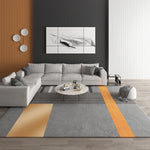 Tapis de salon moderne coloré ton gris et orange (5 modèles) - Vignette | Mon-tapis-shop