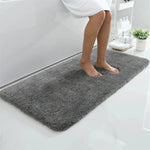 Tapis moelleux de salle de bain noir et blanc - Vignette | Mon-tapis-shop