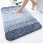 Tapis moelleux de salle de bain bleu dégradé - Vignette | Mon-tapis-shop