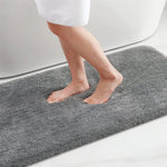 Tapis moelleux de salle de bain gris (clair ou foncé) - Vignette | Mon-tapis-shop