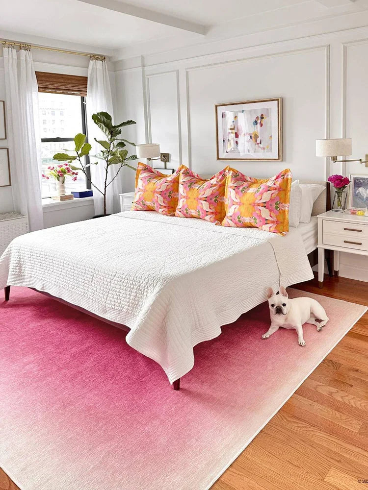 Tapis de chambre rose doux