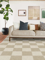 Tapis rétro à damier blanc et noir, blanc et bleu, blanc et beige - Vignette | Mon-tapis-shop