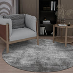Tapis rond de salon ou chambre Gris foncé ou gris clair - Vignette | Mon-tapis-shop