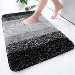 Tapis moelleux de salle de bain noir dégradé gris - Vignette | Mon-tapis-shop