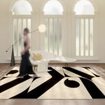 Tapis moderne de salon blanc et noir (3 modèles) - Vignette | Mon-tapis-shop