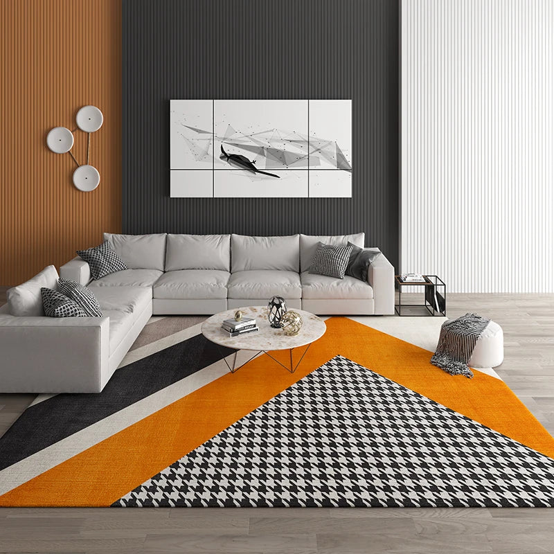 Tapis de salon moderne géométrique élégant