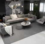 Tapis salon ou salle à manger épuré gris - Vignette | Mon-tapis-shop