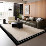 Tapis salle à manger blanc et noir au design épuré (2 modèles) - Vignette | Mon-tapis-shop