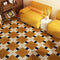 Tapis rétro à carreaux élégant