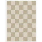 Tapis rétro à damier blanc et noir, blanc et bleu, blanc et beige - Vignette | Mon-tapis-shop