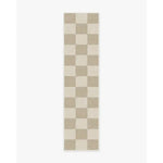 Tapis de couloir à damier blanc et noir, blanc et bleu, blanc et beige - Vignette | Mon-tapis-shop
