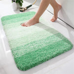Tapis moelleux de salle de bain vert dégradé - Vignette | Mon-tapis-shop