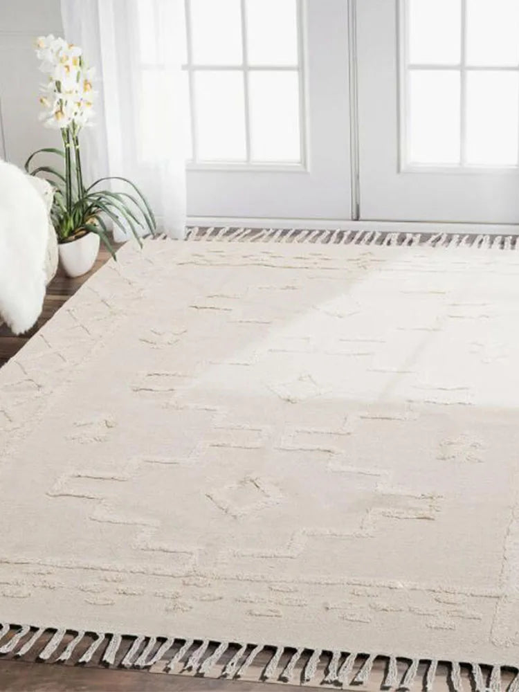 Tapis artisanal géométrique