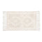 Tapis en coton fait à la main beige à motifs