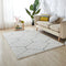 Tapis shaggy blanc et noir Vita