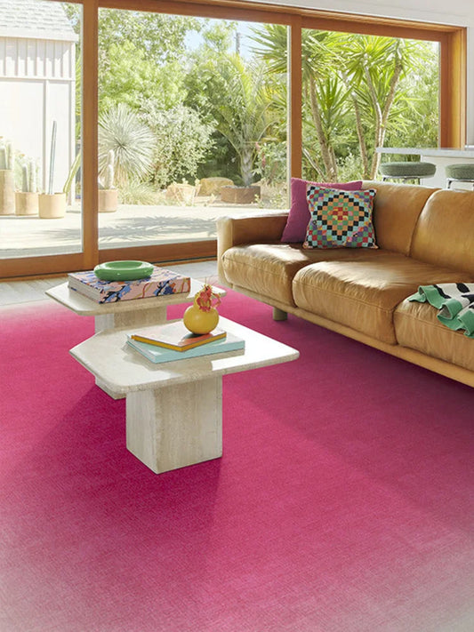 Tapis de salon rose élégant