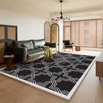 Tapis chambre ou salon moderne et élégant noir - Vignette | Mon-tapis-shop
