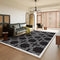 Tapis noir et blanc, style sophistiqué