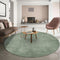 Tapis rond vert moelleux