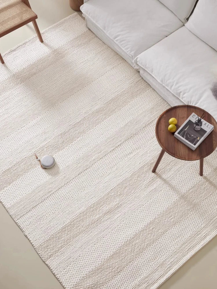 Tapis en laine fait main à tissage serré