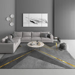 Tapis de salon moderne ton gris et doré (3 modèles) - Vignette | Mon-tapis-shop