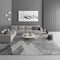 Tapis salon moderne géométrique gris élégant