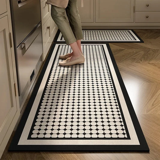Tapis de cuisine absorbant hexagone moderne