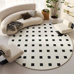 Tapis rond de salon beige (3 modèles) - Vignette | Mon-tapis-shop