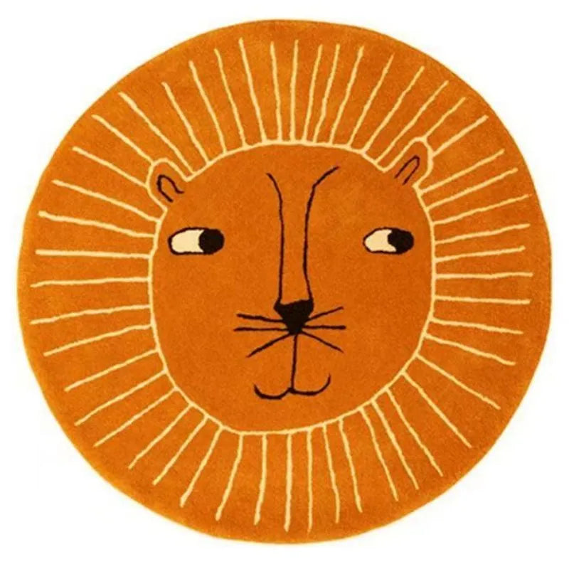 Tapis rond enfant Lion sécurisé