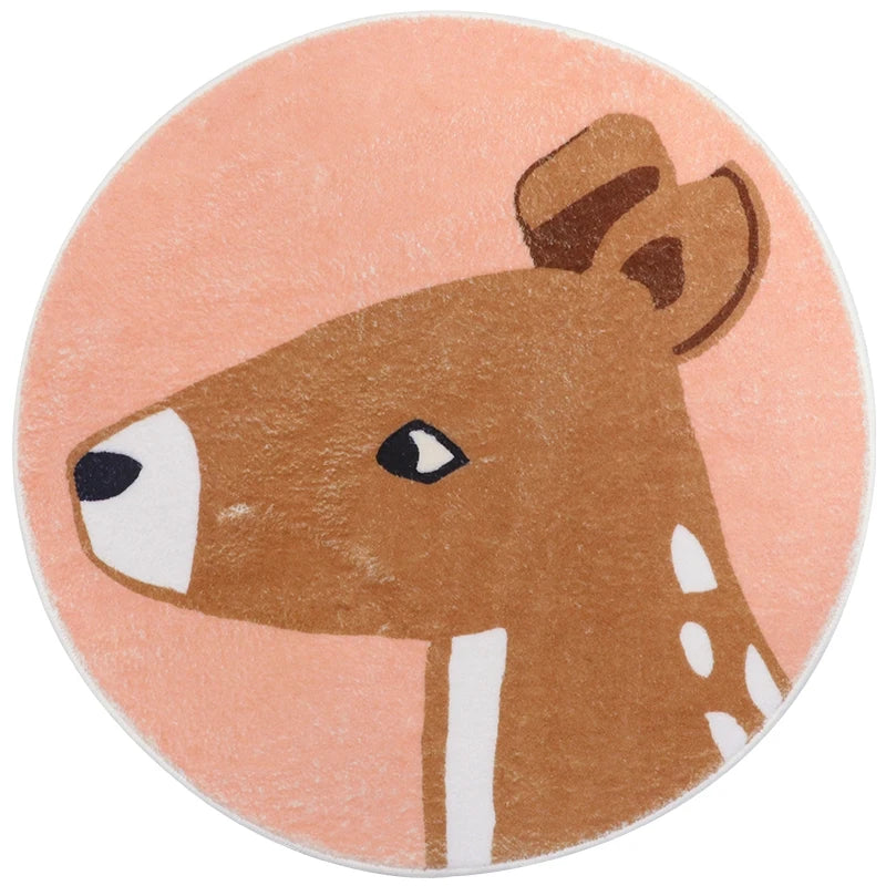 Tapis rond enfant Faon doux