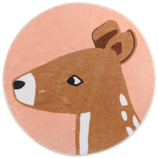 Tapis rond enfant Faon doux