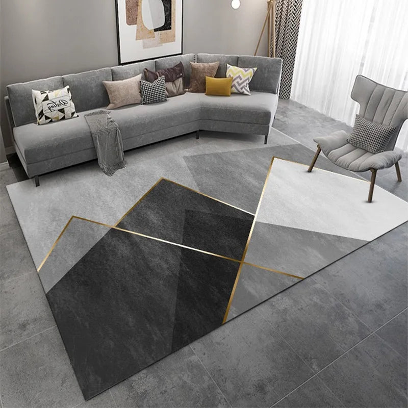 Tapis salon gris moderne