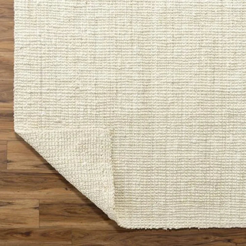 Tapis jute beige organique tissé