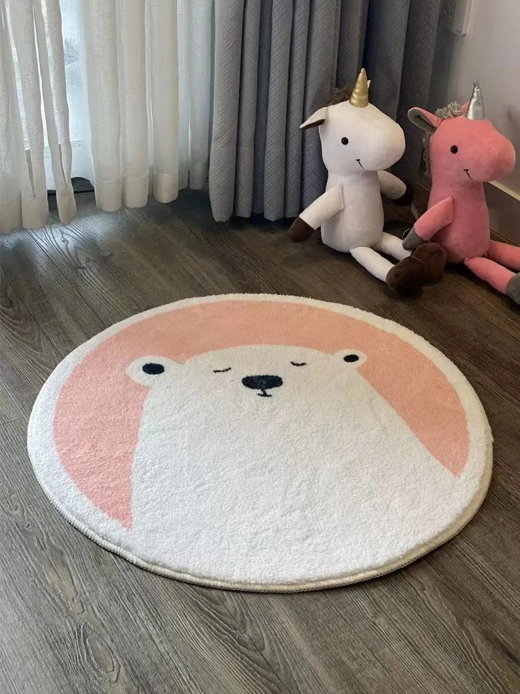 Tapis rond enfant Ours, forme circulaire
