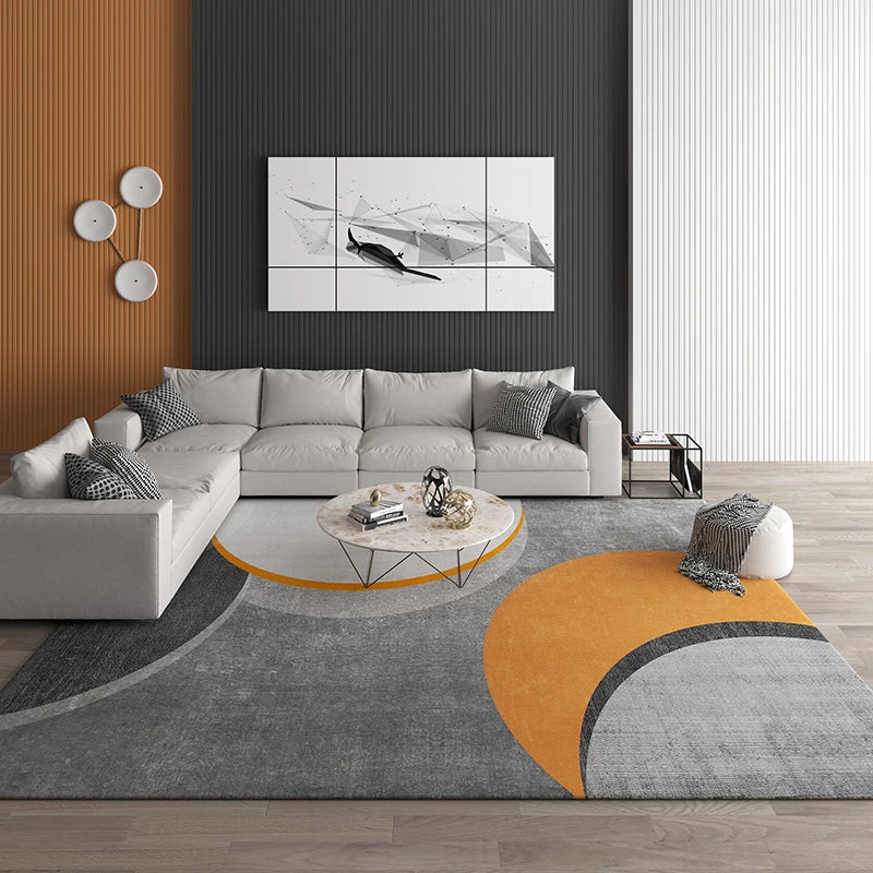 Tapis de salon moderne coloré, texture douce