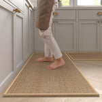 Tapis de cuisine antidérapant lavable marron - Vignette | Mon-tapis-shop
