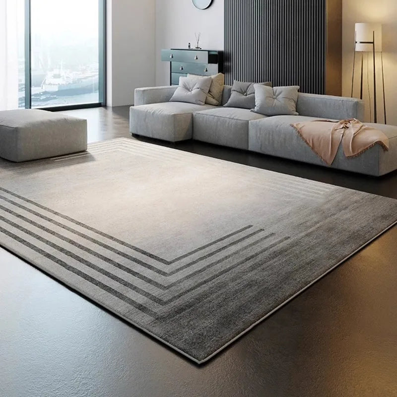 Tapis salon gris moderne et confortable