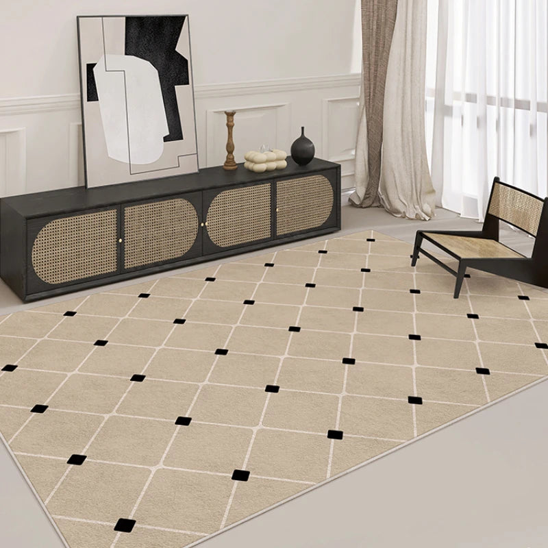 Tapis de salon vintage beige élégant