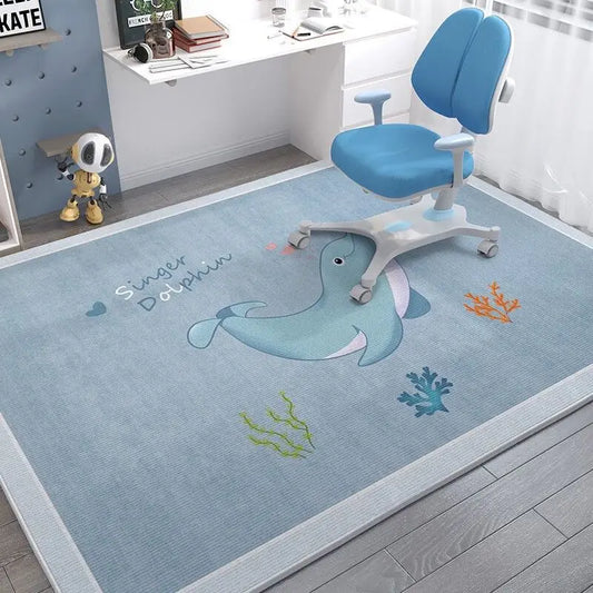 Tapis enfant dauphin marin ludique