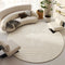 Tapis rond de salon beige élégant