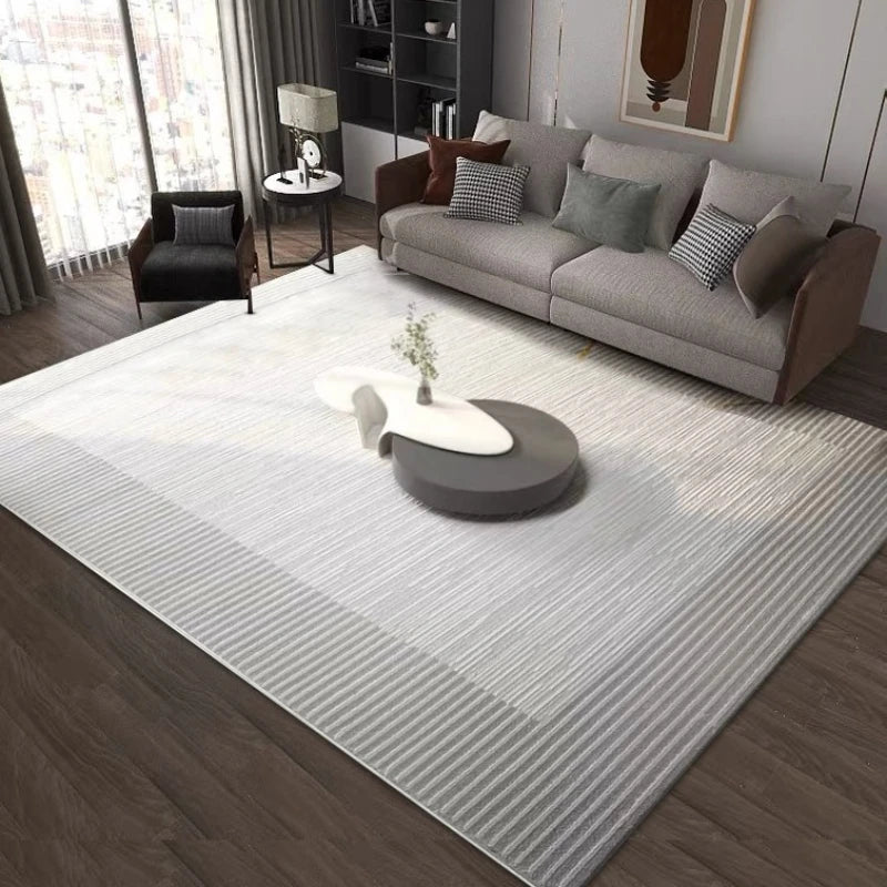 Tapis salon gris contemporain