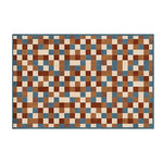 Tapis salon vintage à carreaux coloré - Vignette | Mon-tapis-shop