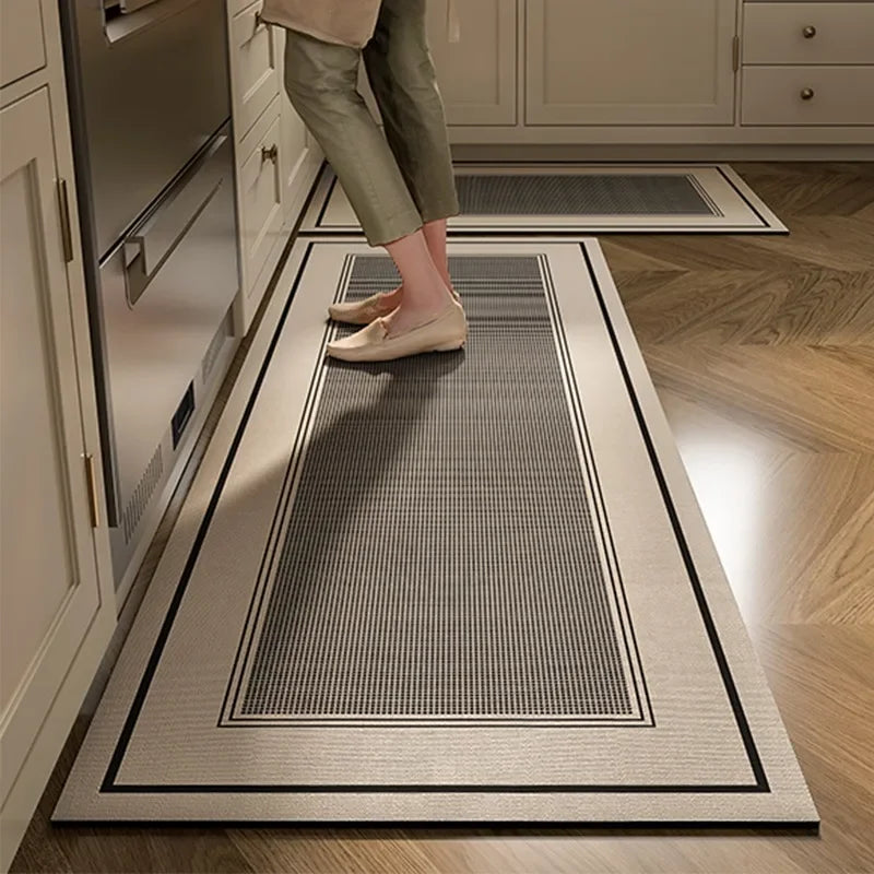 Tapis de cuisine absorbant hexagone résistant