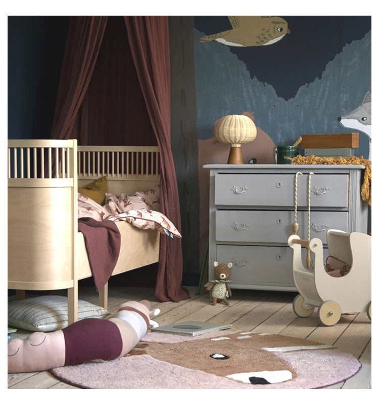 Tapis rond enfant Faon ludique